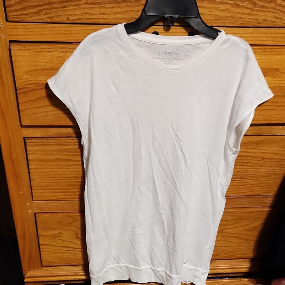 Erin Gray white t-shirt